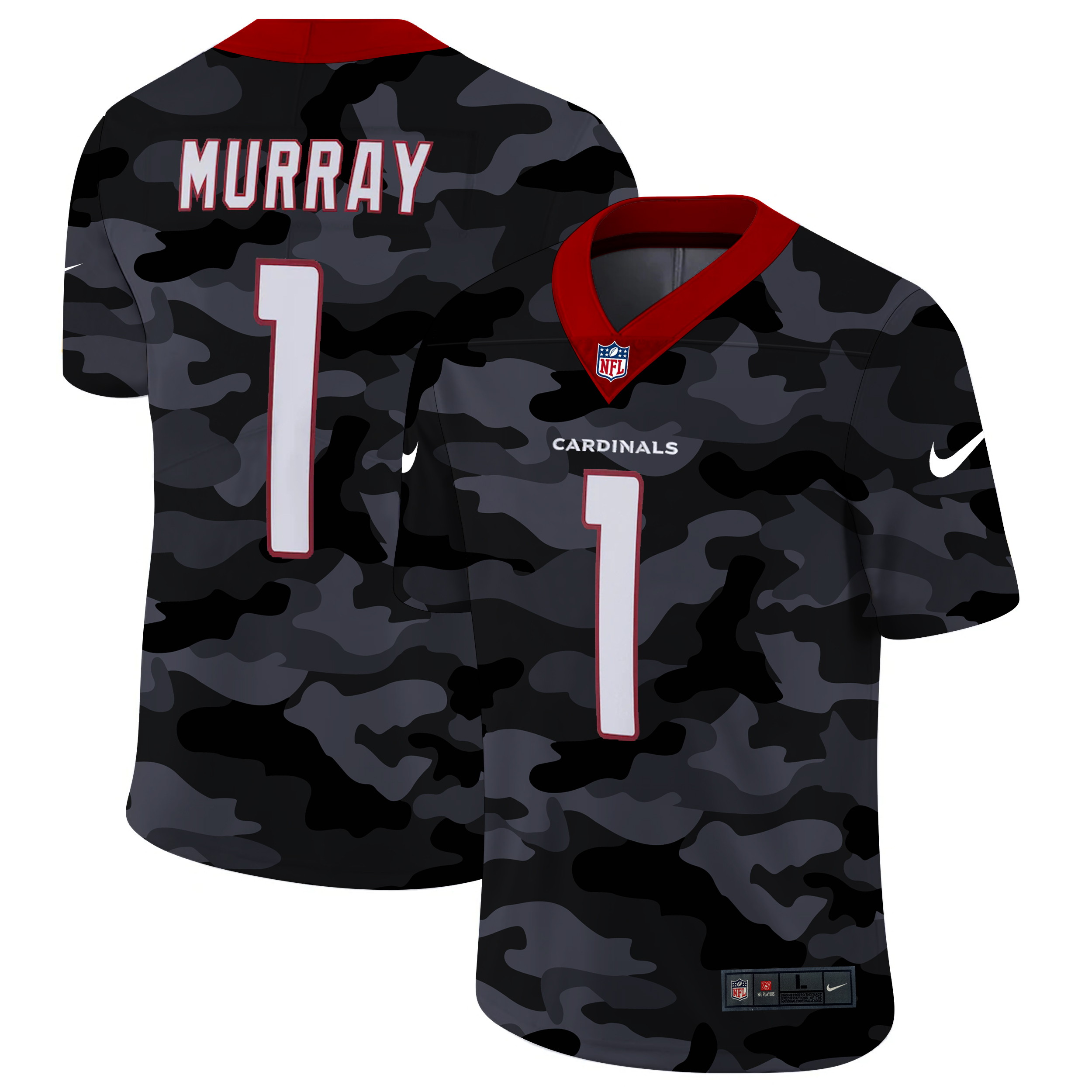 Men's Arizona Cardinals #1 Kyler Murray 2020 Camo Stitched Jersey